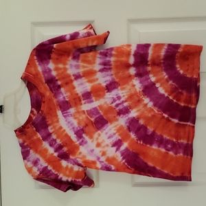 Handmade Tie Dye T-Shirt Corner Bullseye Pattern, Size Small/Boys XL -BRAND NEW